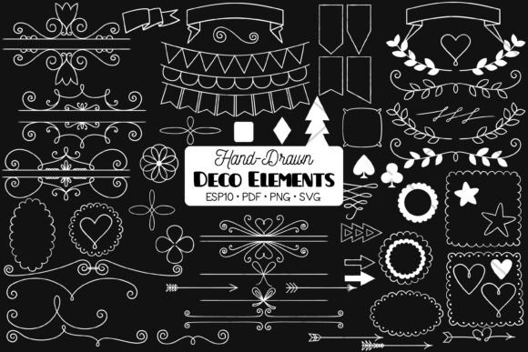Decorative Elements White for Modern Graphic Design