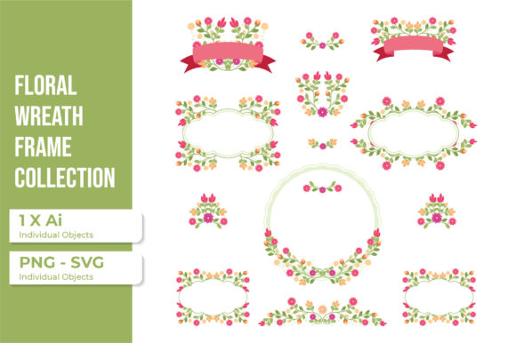 Feminine Wedding Frame Elements for Creative Projects