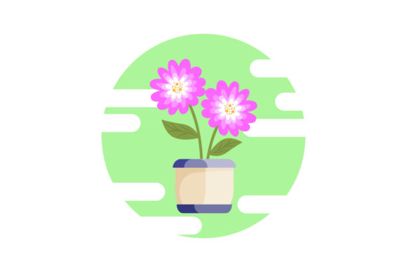 Floral Flowers Icon Graphics for Digital Product Creation