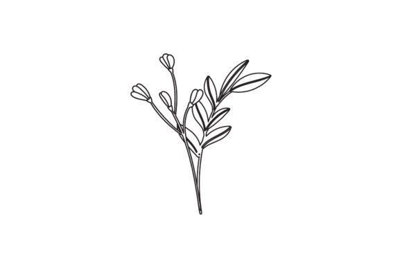 Floral Icon Flowers Line Style Graphics Freebie Review