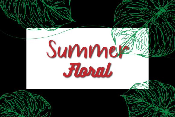 Floral Tropical Summer Illustration for Branding and Marketing