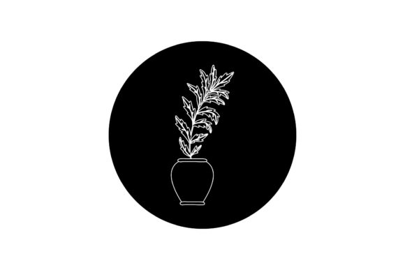 Floral Vector Cute Icon White Line Style Graphics Freebie