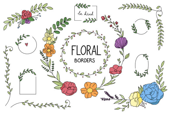 Flower Frame Illustration Bundle for Graphics and Illustrations
