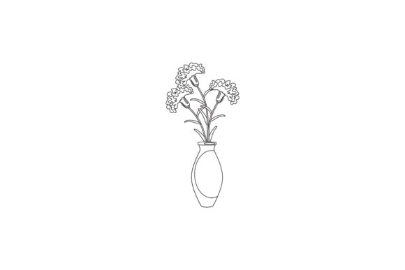 Flowers Floral Natural Line Style Graphics Freebie