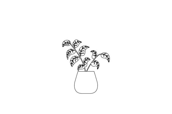 Green Floral Icon Line Style Graphics Freebie Review