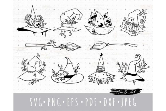 Halloween Celestial Hat SVG Bundle for Illustrations and Graphics