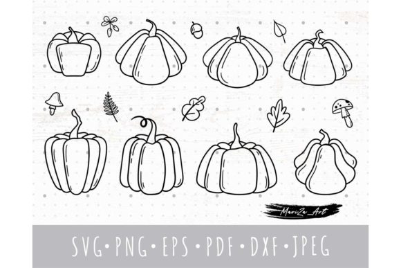 Halloween or Thanksgiving Pumpkins SVG for Branding and Packaging
