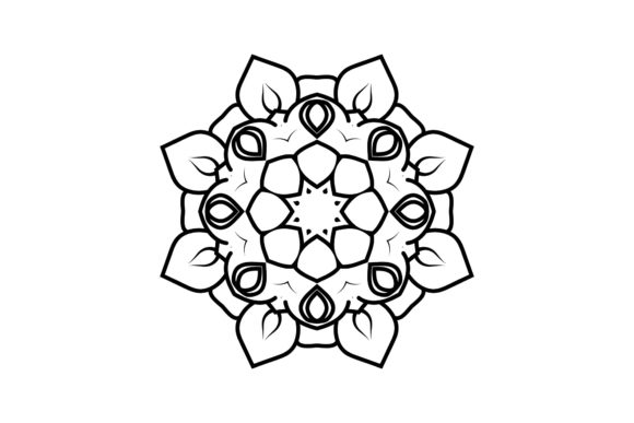 Mandala Floral Meditation Graphics for Illustrations