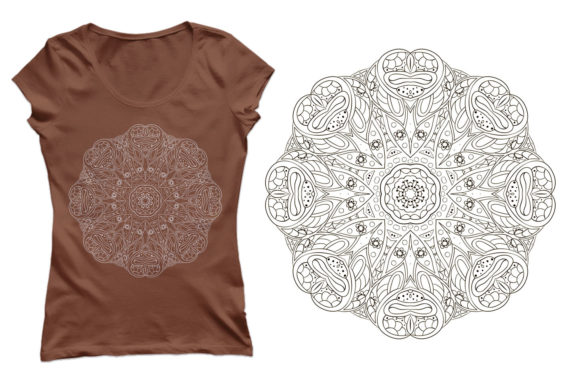 Mandala Round Oriental Pattern for Yoga Graphics
