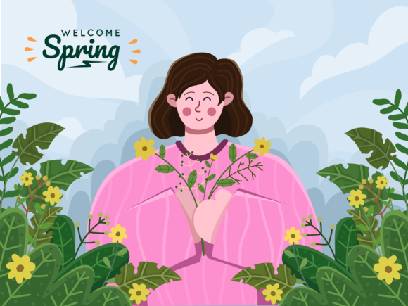 Relaxing and Enjoy Spring Season Graphics for Creative Projects