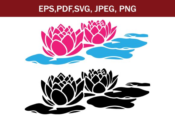 Set Coloring Flowers Design SVG Cut File for Graphics and Illustrations