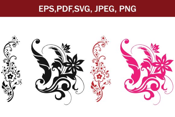 Set Flowers Design for SVG Cut File: A Versatile Graphic Asset for Local Branding