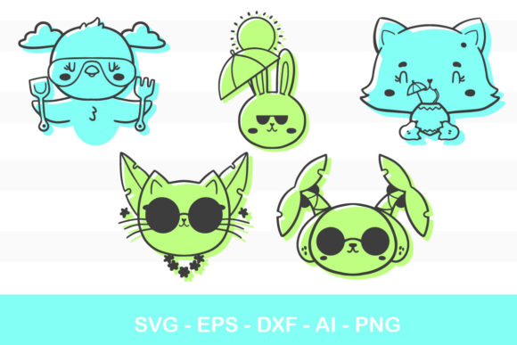 Summer Cuties: A Playful Graphic Asset for Creative Projects