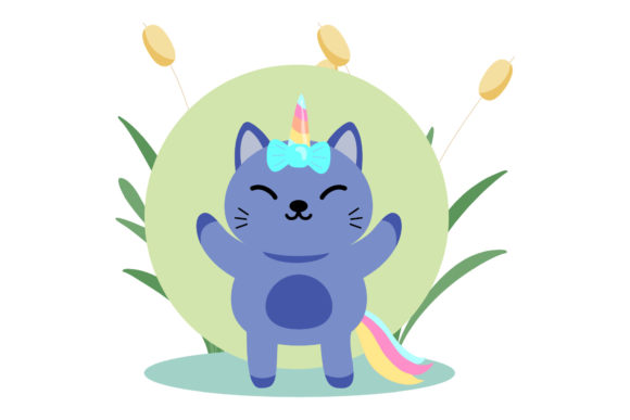 Unicorn Cats Magical Floral Background - Graphics Freebie Review