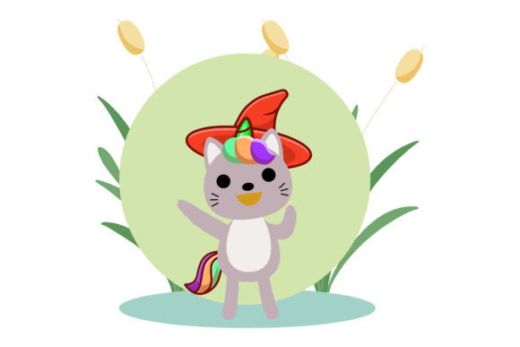 Unicorn Cats Rainbow Floral Background - Freebie Graphics for Creative Projects