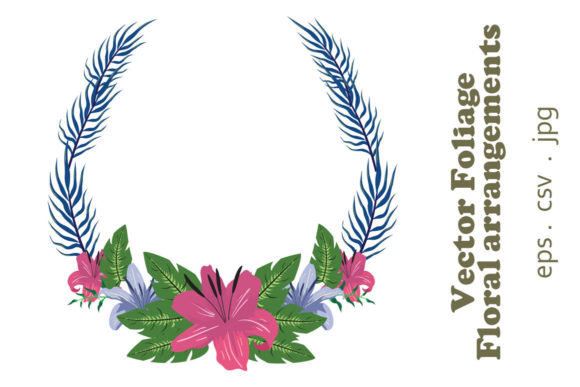 Vector Floral Foliage Graphic Set 20 Review for Embroidery Projects