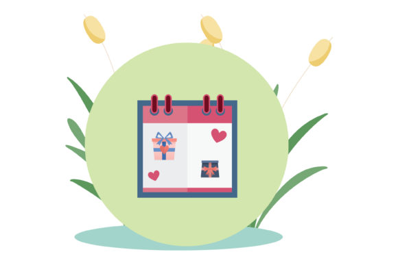 Wedding Beautiful Calendar Frame Floral Graphics Freebie